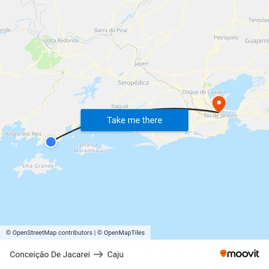 Conceição De Jacareí to Caju map