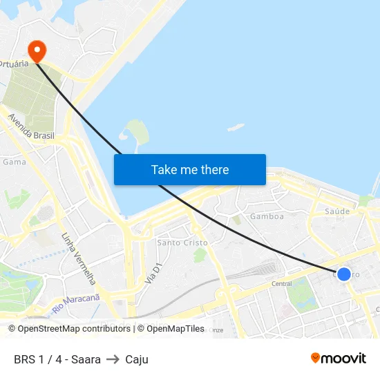 BRS 1 / 4 - Saara to Caju map