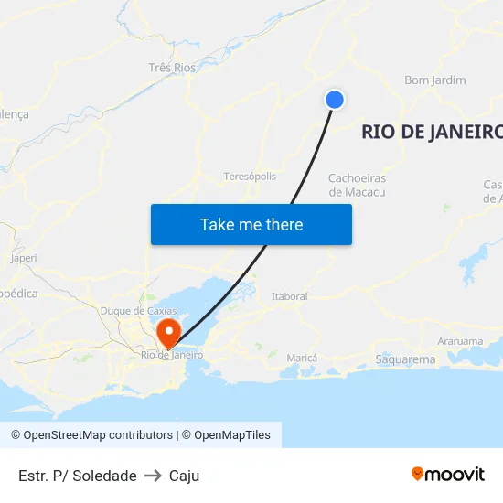 Estr. P/ Soledade to Caju map