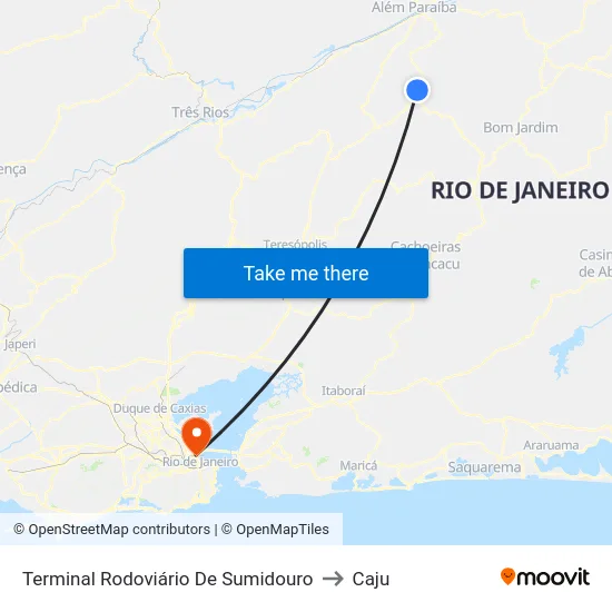 Terminal Rodoviário De Sumidouro to Caju map
