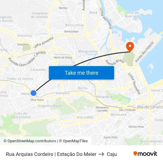 Rua Arquias Cordeiro | Estação Do Meier to Caju map