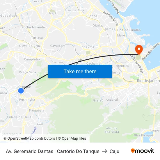 Av. Geremário Dantas | Cartório Do Tanque to Caju map