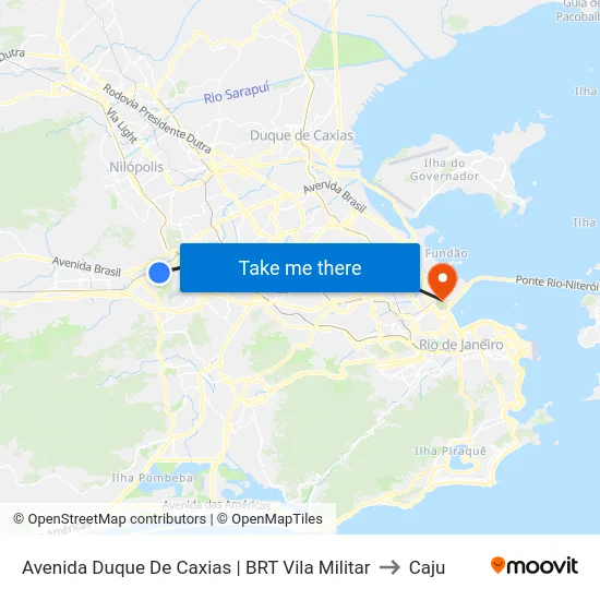 Avenida Duque De Caxias | BRT Vila Militar to Caju map