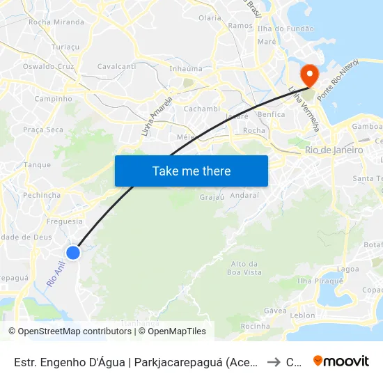 Estr. Engenho D'Água | Parkjacarepaguá (Acesso 1) to Caju map