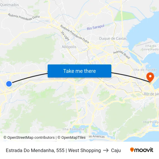 Estrada Do Mendanha, 555 | West Shopping to Caju map