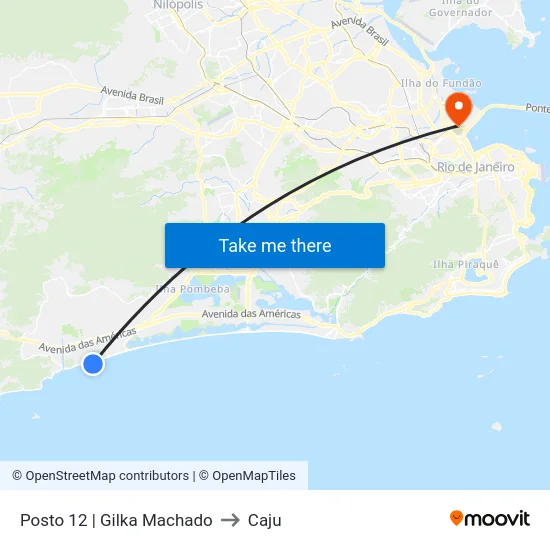 Posto 12 | Gilka Machado to Caju map