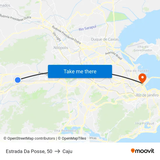 Estrada Da Posse, 50 to Caju map