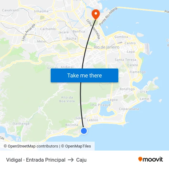 Vidigal - Entrada Principal to Caju map
