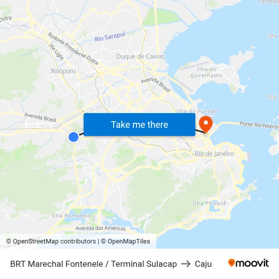 BRT Marechal Fontenele / Terminal Sulacap to Caju map