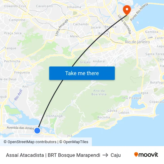 Assaí Atacadista | BRT Bosque Marapendi to Caju map