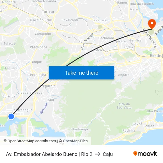Av. Embaixador Abelardo Bueno | Rio 2 to Caju map
