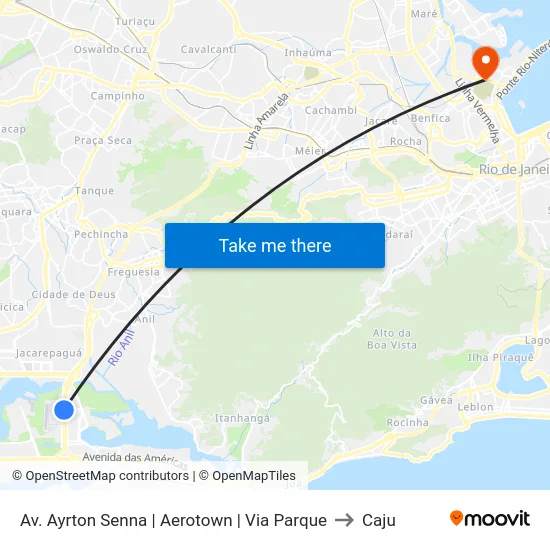 Av. Ayrton Senna | Aerotown | Via Parque to Caju map