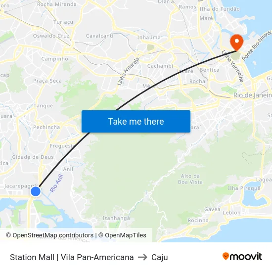 Station Mall | Vila Pan-Americana to Caju map
