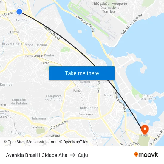 Avenida Brasil | Cidade Alta to Caju map
