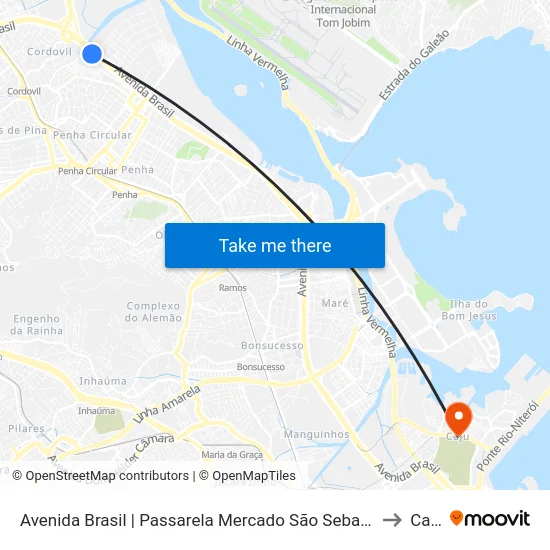 Avenida Brasil | Passarela Mercado São Sebastião to Caju map