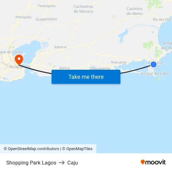 Shopping Park Lagos to Caju map