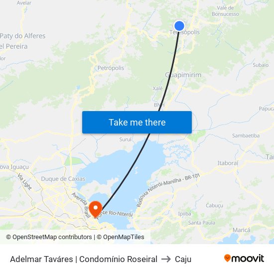 Adelmar Taváres | Condomínio Roseiral to Caju map