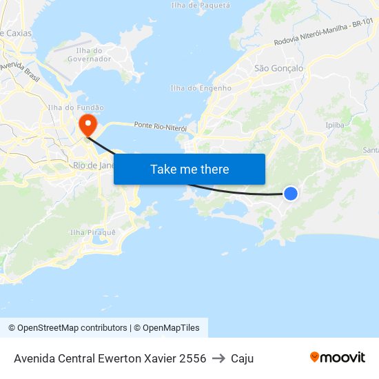 Avenida Central Ewerton Xavier 2556 to Caju map