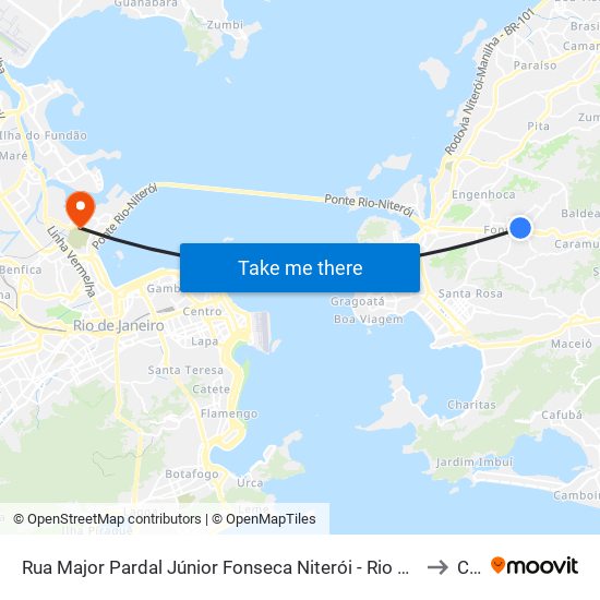 Rua Major Pardal Júnior Fonseca Niterói - Rio De Janeiro 24130 Brasil to Caju map