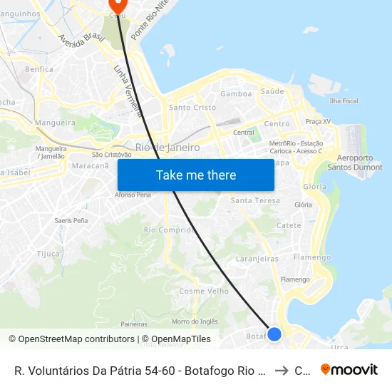 R. Voluntários Da Pátria 54-60 - Botafogo Rio De Janeiro to Caju map