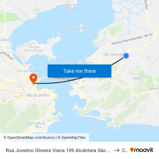 Rua Jovelino Oliveira Viana 109 Alcântara São Gonçalo - Rio De Janeiro 24710 Brasil to Caju map