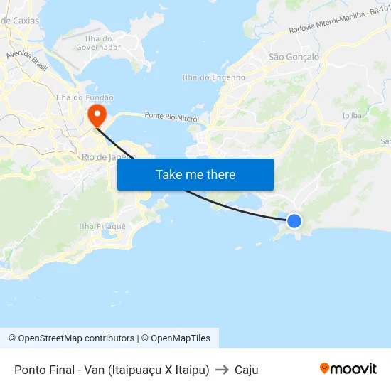 Ponto Final - Van (Itaipuaçu X Itaipu) to Caju map