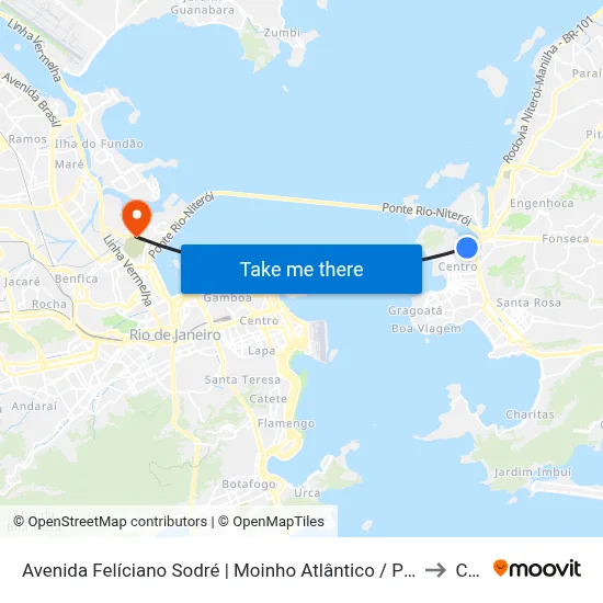 Avenida Felíciano Sodré | Moinho Atlântico / Porto De Niterói to Caju map