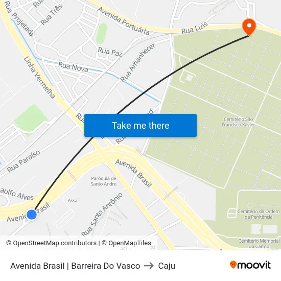 Avenida Brasil | Barreira Do Vasco to Caju map