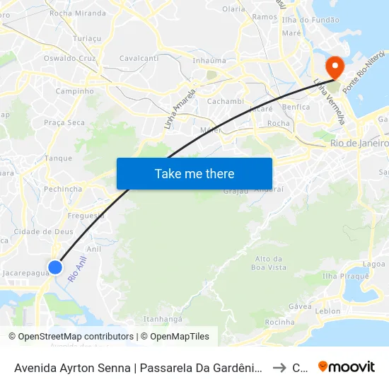 Avenida Ayrton Senna | Passarela Da Gardênia | Uptown to Caju map