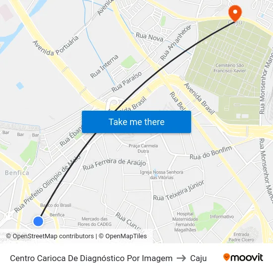 Centro Carioca De Diagnóstico Por Imagem to Caju map