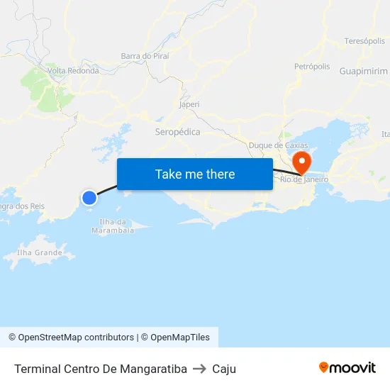 Terminal Centro De Mangaratiba to Caju map