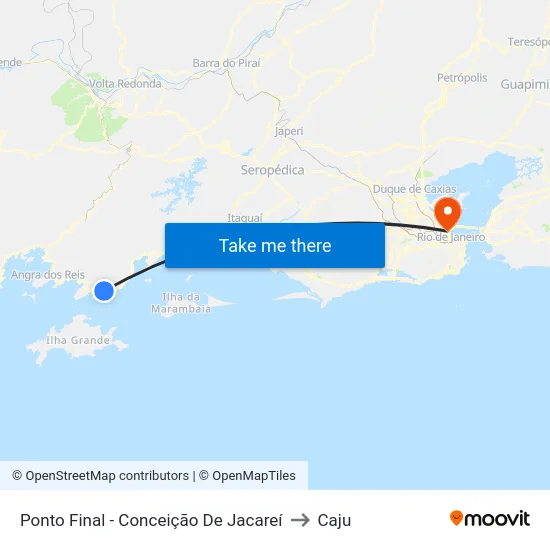 Ponto Final - Conceição De Jacareí to Caju map