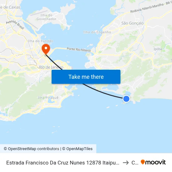Estrada Francisco Da Cruz Nunes 12878 Itaipu Niterói - Rio De Janeiro Brasil to Caju map