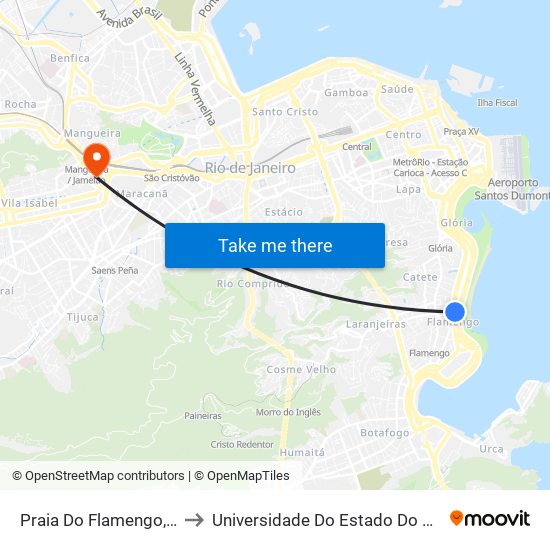 Praia Do Flamengo, 200 | Consulado Japão to Universidade Do Estado Do Rio De Janeiro - Campus Maracanã map