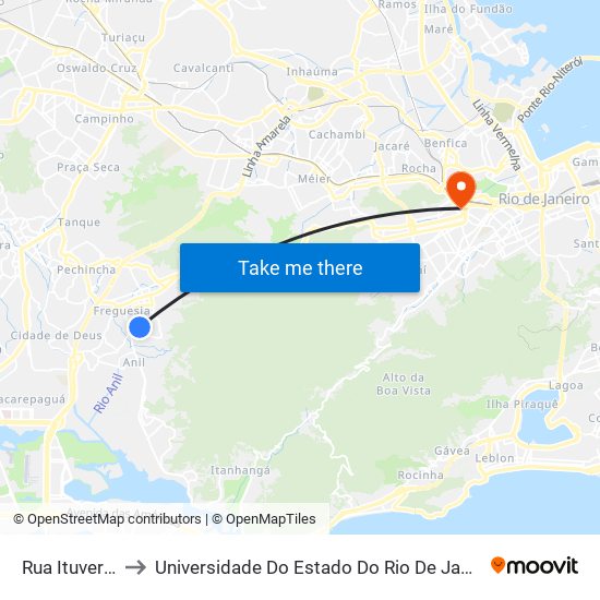 Rua Ituverava, 357 to Universidade Do Estado Do Rio De Janeiro - Campus Maracanã map