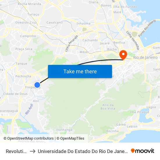 Revolution Pub to Universidade Do Estado Do Rio De Janeiro - Campus Maracanã map