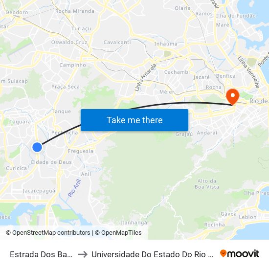 Estrada Dos Bandeirantes, 1700 to Universidade Do Estado Do Rio De Janeiro - Campus Maracanã map