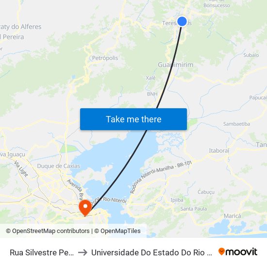 Rua Silvestre Pereira Soares, 583 to Universidade Do Estado Do Rio De Janeiro - Campus Maracanã map