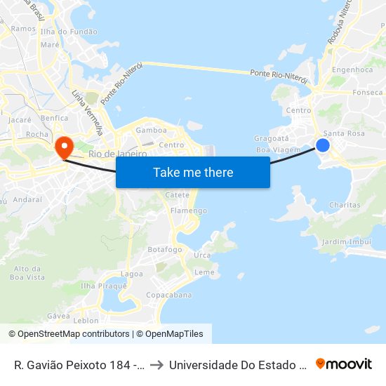R. Gavião Peixoto 184 - Icaraí Niterói - Rj 24230-102 Brasil to Universidade Do Estado Do Rio De Janeiro - Campus Maracanã map