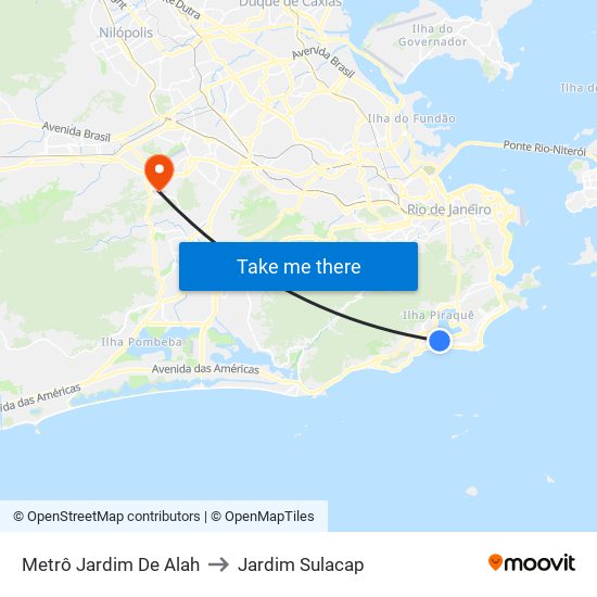 Metrô Jardim De Alah to Jardim Sulacap map