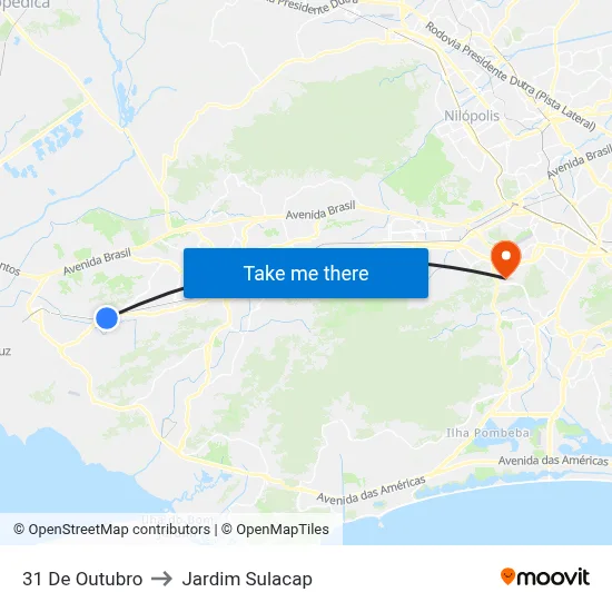 31 De Outubro to Jardim Sulacap map