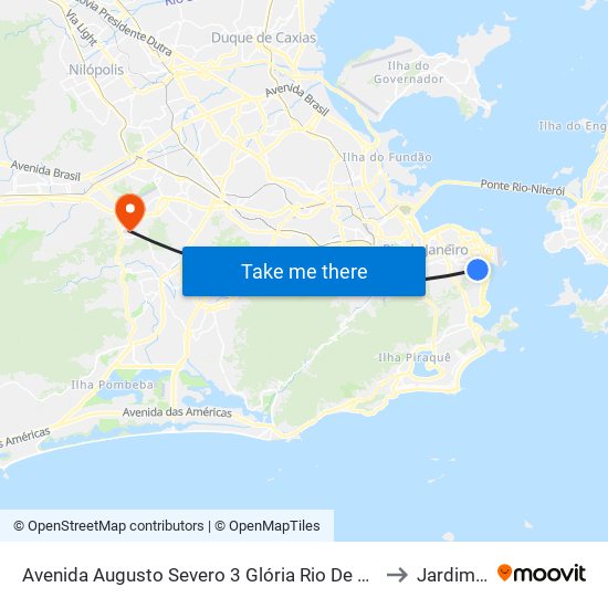 Avenida Augusto Severo 3 Glória Rio De Janeiro - Rio De Janeiro 20021 Brasil to Jardim Sulacap map