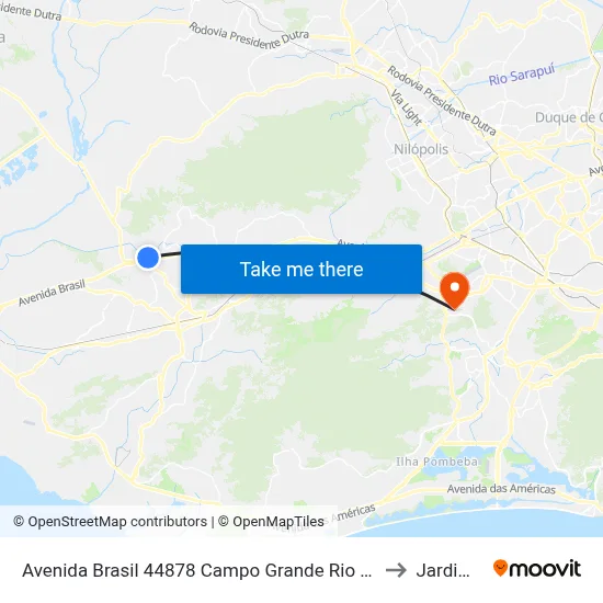 Avenida Brasil 44878 Campo Grande Rio De Janeiro - Rio De Janeiro 23078 Brasil to Jardim Sulacap map