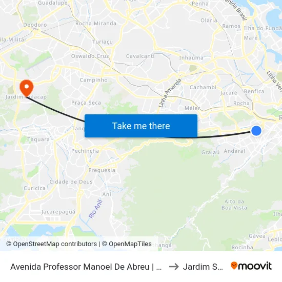 Avenida Professor Manoel De Abreu | C.E. João Alfredo to Jardim Sulacap map