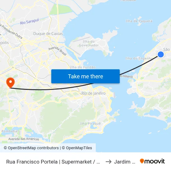 Rua Francisco Portela | Supermarket / Cemitério De São Gonçalo to Jardim Sulacap map