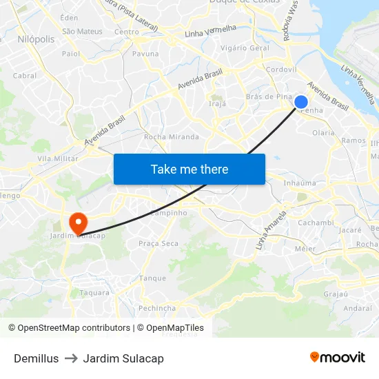 Demillus to Jardim Sulacap map