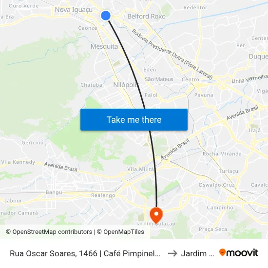 Rua Oscar Soares, 1466 | Café Pimpinela / Universidade Estácio De Sá to Jardim Sulacap map