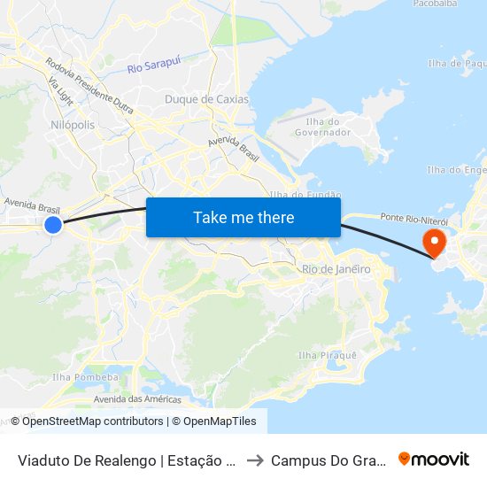 Viaduto De Realengo | Estação Supervia to Campus Do Gragoatá map