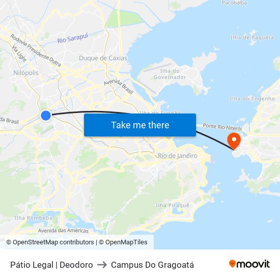 Pátio Legal | Deodoro to Campus Do Gragoatá map