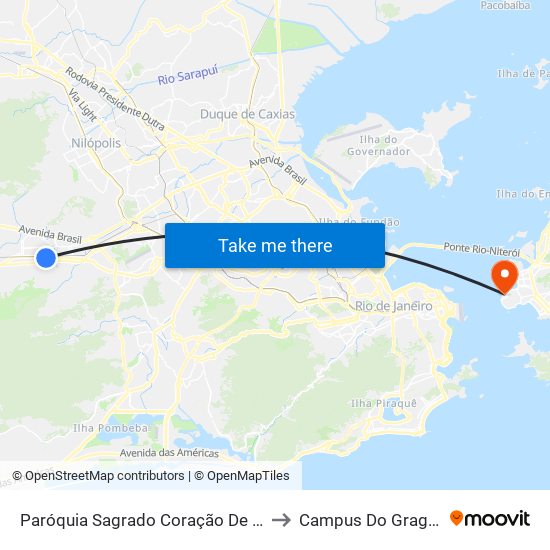 Paróquia Sagrado Coração De Jesus to Campus Do Gragoatá map